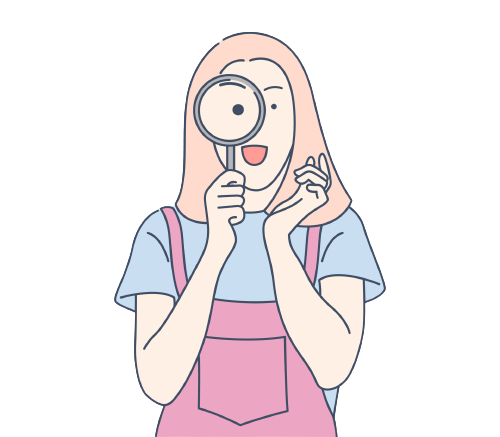 Девушка с увеличительным стеклом